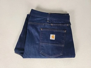 Pantalones de mezclilla Carhartt Force calce relajado pierna recta 42X34 azul oscuro para hombre - Imagen 1 de 12