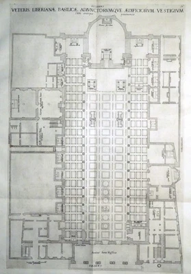 Kupferstich, S. Maria Maggiore in Rom, P. de Angelis, 1621, Grundriß - Bild 1 von 4