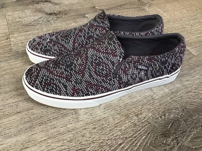 Vans Mujer Talla 9.5 Baja Tejido Sudadera con Capucha Gris Color Way Clásico Zapatos Sin Cordones Raro Foto 1 de 4