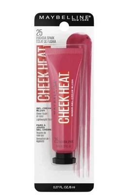 MAYBELLINE Rubor CHEEK HEAT GEL CREMA, CHISPA FUCSIA, 0,27 OZ NUEVO Foto 1 de 4