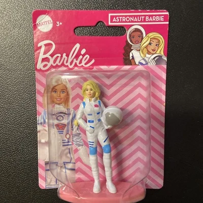 BARBIE Figure Cake Topper Toy Figurine Astronaut Barbie Doll 2.75” Tall - Image 1 of 2
