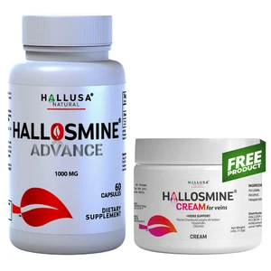 Hallosmine ADVANCE Diosmin 1000mg + GRATIS Creme für Venen 4 oz - 60 Kapseln - Bild 1 von 15