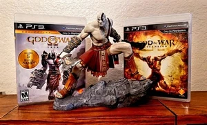 God Of War Saga , God of War Ascension and Kratos Statue Figure Ps3 Cib Tested - Picture 1 of 3