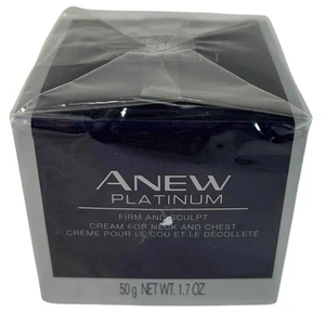 Avon Anew Platinum Firm & Sculpt Neck and Chest Cream, 1.7 oz, New - Picture 1 of 8