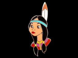 Fantasy Pin - Disney Peter Pan Tiger Lily with Feather Head Dress LE - Picture 1 of 2