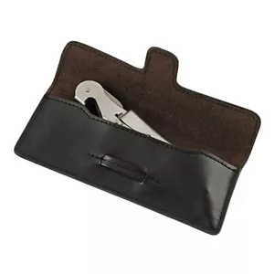 Schwarz Kunstleder Wein Korkenzieher Beutel Etui Halter 6 x 2,5 Zoll - Bild 1 von 2
