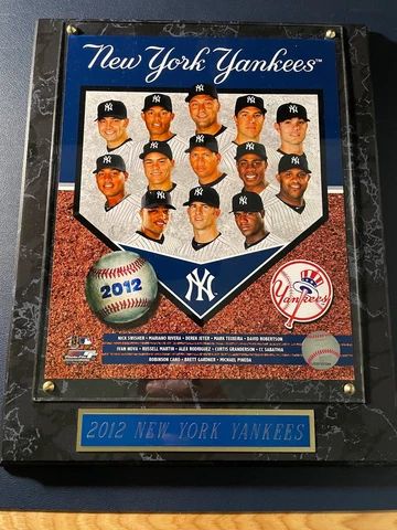 2012 MLB Yankees Team Roster Hanging Wall Plaque Cover