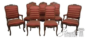 L67343: Set of 10 TROUVAILLES Vintage French Louis XV Walnut Dining Room Chairs - Picture 1 of 24