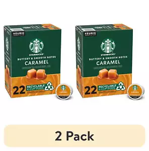 2 pack Caramel Naturally Flavored Coffee Keurig K-Cup Coffee Pods 22Count K Cups - Picture 1 of 6