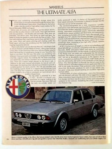 1980 Alfa Romeo 6 Sedan Print Ad  - Picture 1 of 2