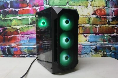 Custom RGB Gaming Desktop PC Intel Core i7 3.40 Quad 16 GB SSD Nvidia 1660 Super - Image 1 of 4