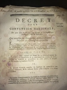NOMINATIONS DES COMMISSAIRES ET ADJOINTS DES COMMISSIONS EXÉCUTIVES. 1794. - Imagen 1 de 1