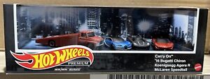 Hot Wheels Premium Carry On '16 Bugatti  Koenigsegg Agera R McLaren Speedtail