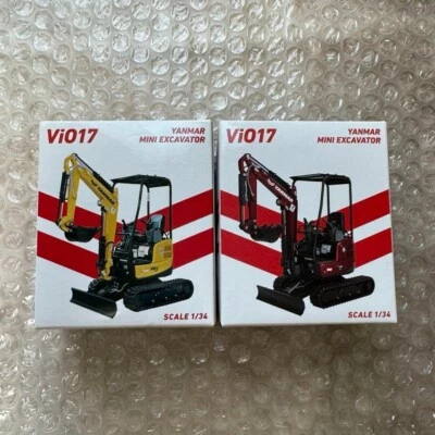 YANMAR Mini Excavator ViO17 1:34 Red & Yellow Collectible Construction Machinery - Image 1 of 4
