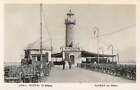 PATRAS, GREECE ~ LIGHTHOUSE &amp; NEARBY RESTAURANT, REAL PHOTO PC ~ 1940&#39;s