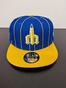 Seattle Mariners New Era Pinstripe Hat Throwback Trident 9fifty Snapback - New - Picture 1 of 7