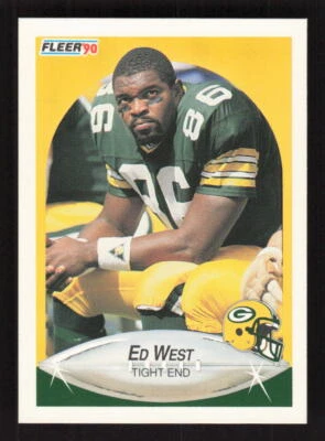 1990 Fleer #181 Ed West Rookie Green Bay Packers - Image 1 of 2