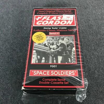 NEW Flash Gordon Authentic Classic Matinee Series #1 Space Soldiers, 2 VHS tapes - Image 1 of 2