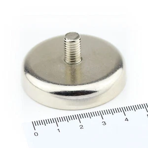 1 pinza plana de neodimio imán para olla D48x11,5 mm con cono roscado exterior M8 75 KG - Imagen 1 de 4