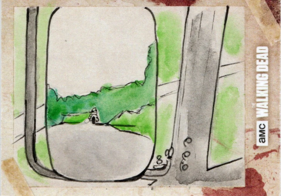 The Walking Dead Season 8 2018 Artist Sketch Card Michelle Rayner 1/1 - Image 1 of 2