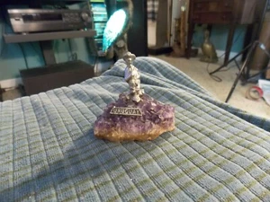 Figura Uruguay AMATISTA NATURAL Peltre Miniatura HOMBRE FUMANDO PIPA 2 1/4" ¡En muy buen estado! - Imagen 1 de 2