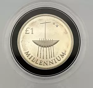 2000 Ireland Millennium Lyre & Boat Long Oars - PROOF Silver Pound Coin - Picture 1 of 2