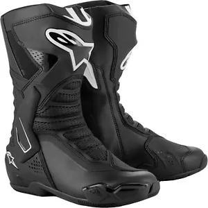 Alpinestars SMX-6 V3 Black White Motorcycle Boots Sports Bike Motorbike Footwear - Picture 1 of 36