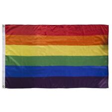 3x5ft Printed Polycotton Valley Forge Pride Rainbow Flag, Grommeted