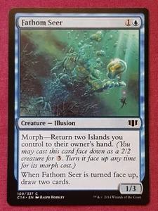 Magic The Gathering COMMANDER 2014 C14 FATHOM SEER blue card MTG - Picture 1 of 2