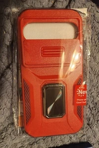 For Google Pixel 9 /9 Pro Case, Shockproof Military Grade Cover & Kickstand Red - Zdjęcie 1 z 3