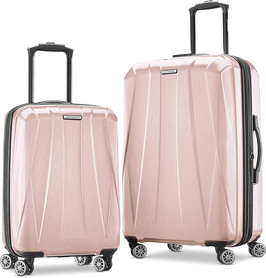 Samsonite Centric 2 Hardside Expandible Equipaje Spinner 2 Piezas 20" 24" Rosa Foto 1 de 4