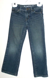 Crazy 8 Sz 5 Slim Girls Blue Jeans 5 Pockets Boot Cut Leg Adjustable Waist 20 - Picture 1 of 4