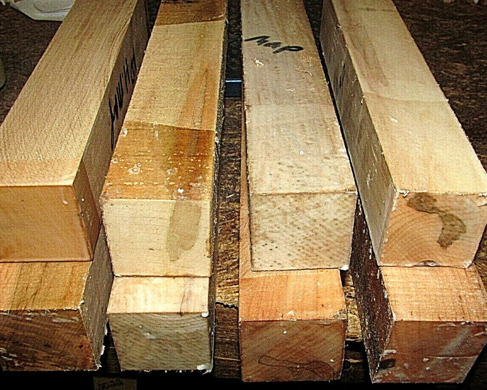 GREEN VALLEY WOOD PRODUCTS LOT OF 24 MAPLE TURNING BLANKS LUMBER LATHE WOOD CARVE CALL 2" X 2" X 12"