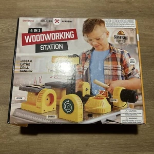 4 in 1 Woodworking Station for Kids - Wood Building Projects Kit for Boys - R... - Picture 1 of 6