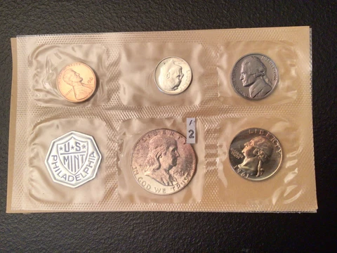 1961 US Mint Silver Proof Set  with original govt. package Cover