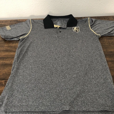 Vegas Golden Knights NHL 3 Button Collared Polo Short Sleeve Size Large Cover