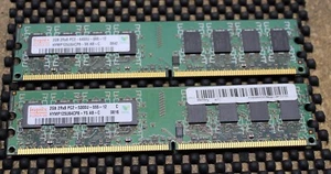 HYNIX 4GB (2X2GB) DDR2 DESKTOP MEMORY MODULE - HYMP125U64CP8-Y5 AB-C - Picture 1 of 3