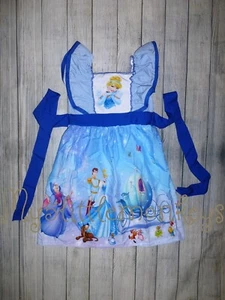 NEW Boutique Princess Cinderella Girls Sleeveless Ruffle Dress - Picture 1 of 6