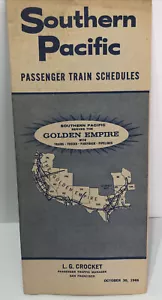Horarios de trenes de pasajeros de Southern Pacific Railroad octubre de 1966 - Imagen 1 de 4