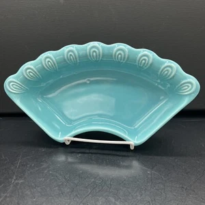 MCM L74 Lazy Susan Serving Dish Calif USA Turquoise Blue VTG L 74 - Picture 1 of 8