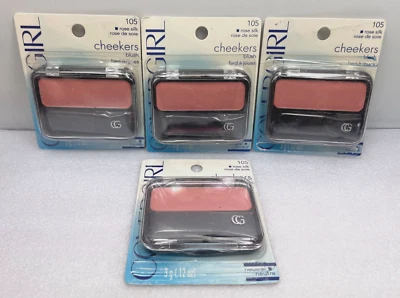 (4) CoverGirl CHEEKERS Blush - #105 ROSE SILK ** VINTAGE RARE ORIGINAL* - Image 1 of 4