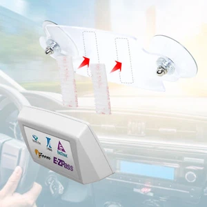 EZ Pass IPass Tag Holder Transponder Holder Toll Pass Clear Windshield Mount - Bild 1 von 10