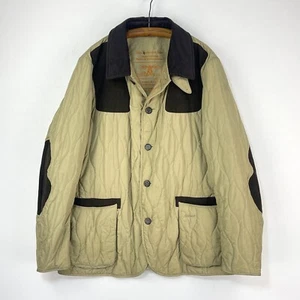 Barbour Tokito Sporting Quilt Jacket Mens XXL Sand Quilted Military Hunting - Picture 1 of 19