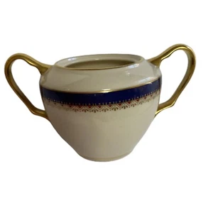 Lenox Jefferson Zuckerdose Fine Pottery Elfenbein, Blau, Gold - Bild 1 von 7