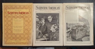 SCIENTIFIC AMERICAN MAGAZINE MARCH 1912 LOT OF 3 ANTIQUE WITH NICE VINTAGE ADS - Image 1 of 4