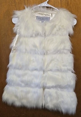 ¡NUEVO CON ETIQUETAS! Chaleco Andrew Marc Marc New York Blanco Imitación Piel Paneles Pequeño Foto 1 de 4