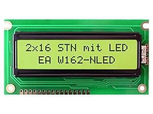 EA W162-NLED Display: LCD alphanumeric STN Positive 16x2 yellow-green LED... - Picture 1 of 1