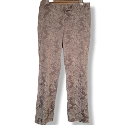 Pantalones Harold's Marrón Paisley Para Mujer Talla 14 Tiro Alto Pierna Recta Adelgazantes  Foto 1 de 4