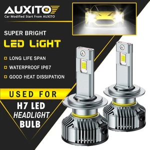 AUXITO LED Bulb H7 Headlights Hi Low Beam Conversion Kit 6500K 30000LM Canbus ER - Picture 1 of 12