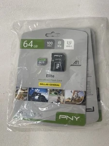 3 PNY 64GB Micro SD Card With SD Card Adapter (microSDXC) - Brand New - Picture 1 of 8